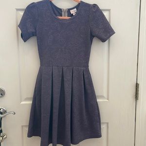 LULAROE purple, floral embossed dress sz XS